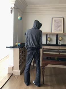 BUFANSTUDIO冈山13盎司四线窄幅原牛牛仔裤特调刺绣显高百搭长裤