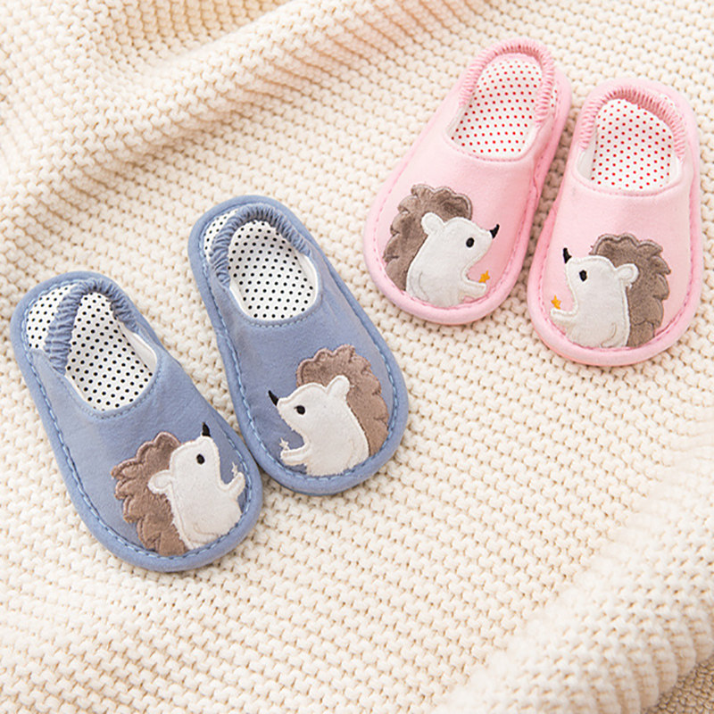 婴幼儿1-3防滑秋冬家居棉拖鞋
