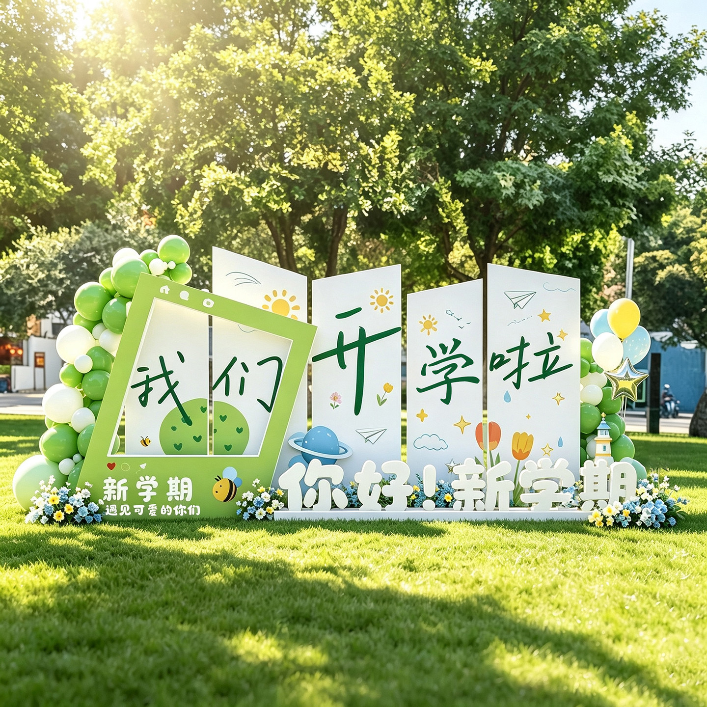 开学场景布置装饰幼儿园教室新学期仪式氛围感典礼入小学背景板