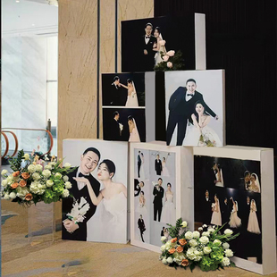 结婚堆头盒子婚房布置立体摆件婚礼卧室客厅装饰订婚kt板定制照片