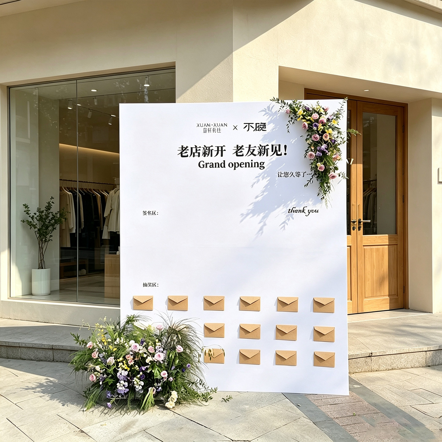 店铺开业签名墙活动布置开业周年庆庆定制LOGO背景墙场景创意KT板