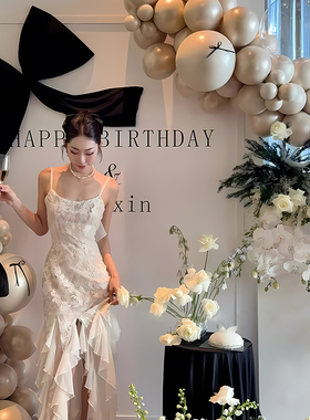 生日场景布置装饰18岁女孩成人礼装饰高级气氛围感背景墙kt板30男