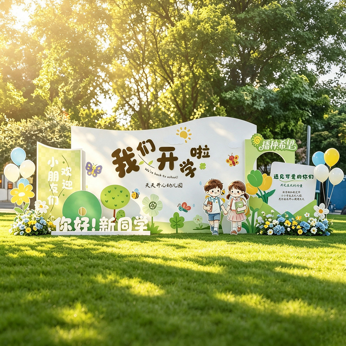 开学场景布置装饰幼儿园教室新学期仪式氛围感典礼入小学背景板