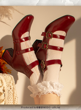 【现货】摩多modo祈祷诗原创Lolita鞋高跟三扣鞋玛丽珍女鞋优雅