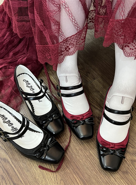 定金丨异色芭蕾丨摩多modo原创Lolita单鞋高跟简约芭蕾鞋