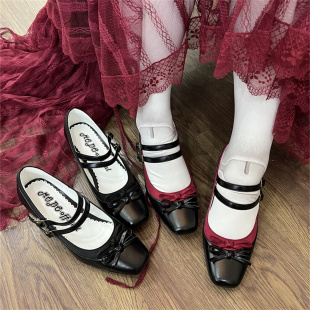 尾款丨异色芭蕾丨摩多modo原创Lolita单鞋高跟简约芭蕾鞋