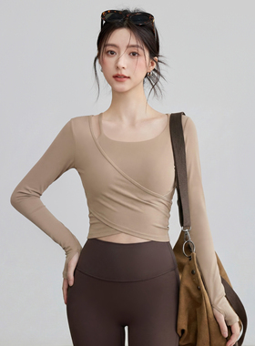 VOJ瑜伽服秋冬新款专业训练高颜值显瘦上衣普拉提跑步训练健身服