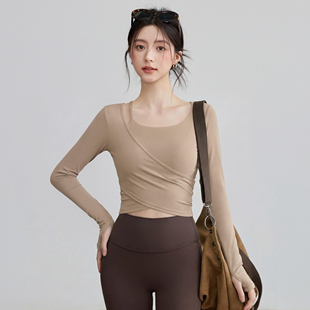 VOJ瑜伽服秋冬新款专业训练高颜值显瘦上衣普拉提跑步训练健身服