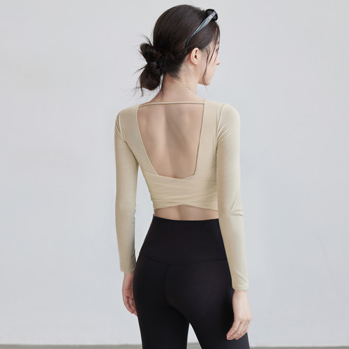 VOJ瑜伽服美背显瘦长袖运动健身