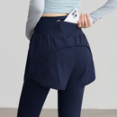 VOJ瑜伽裤 秋高腰提臀假两件健身晨跑步运动健身服普拉提骑行长裤