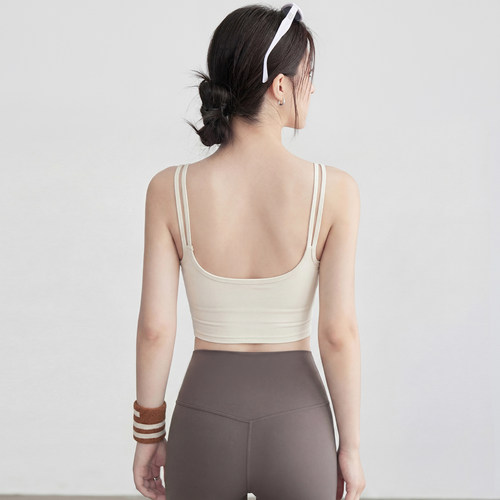 VOJ瑜伽服女U型运动背心健身文胸