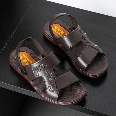 牛筋底凉鞋男2024夏季凉拖鞋两用一体男鞋防水平跟耐磨防滑沙滩鞋