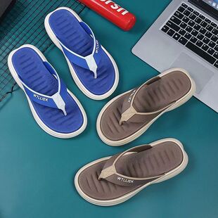 人字拖鞋男夏季外穿休闲潮牌防滑厚底EVA中底夹脚沙滩男士凉拖鞋