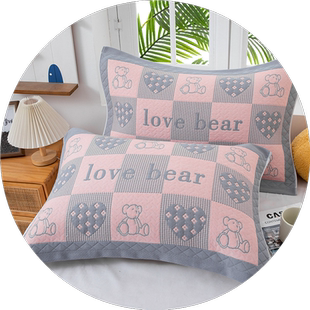 全棉六层纱布枕巾一只装40x60cm枕头家用单个纯棉乳胶枕芯内胆套