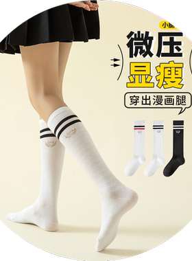 长筒袜子女中筒袜女士小腿袜高筒长袜日系学生jk刺绣女袜学院风袜