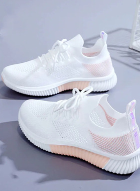 鞋子运动鞋女鞋夏季百搭女款不累脚休闲女士网面透气旅游网鞋