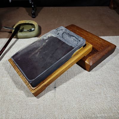 非遗文房四宝肇庆端砚麻子坑浮云白天青火捺书法绘画砚台藏品级