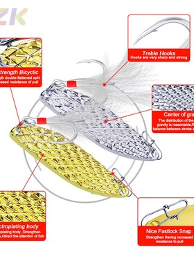 PROBEROS路亚亮片水路亚假饵跨境淡水钓翘嘴鲈鱼路亚鱼饵高端p7