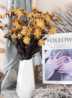 15头欧色PE雏菊仿真花厂家家居装饰手捧花路引花墙假花MW09908