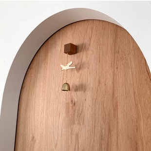 日式风铃治愈系黄铜铃铛门装饰户外阳台礼物纯铜门铃复古