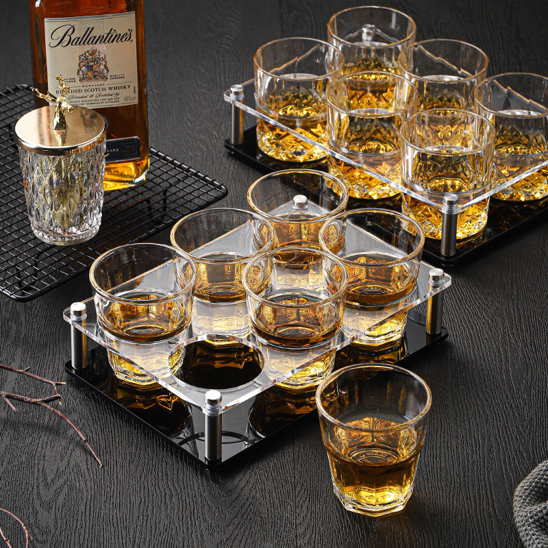 酒吧KTV专用钢化玻璃杯啤酒杯套装家用商用轻奢高档防摔八角杯子,餐饮具,啤酒杯,淘宝优惠券,粉丝福利购,淘宝优惠卷