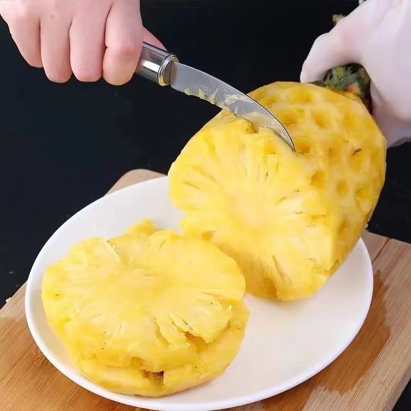 不锈钢菠萝小弯刀厨房小工具香蕉水果削皮器