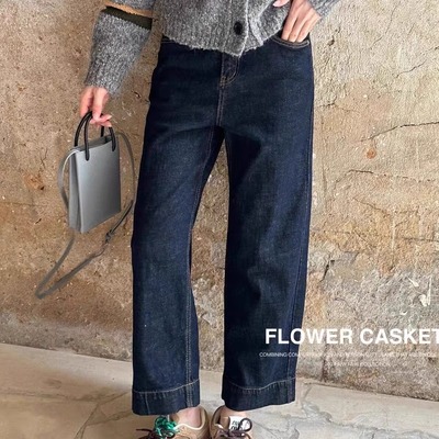 奶奶裤九分常规牛仔纯棉2024秋季