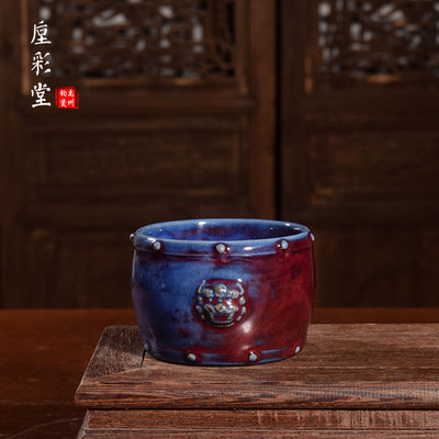 杨志手工茶器狮头鼓钉杯