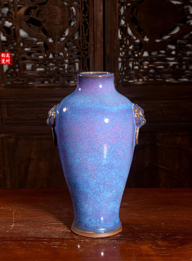 王金合手工摆件钧瓷花瓶