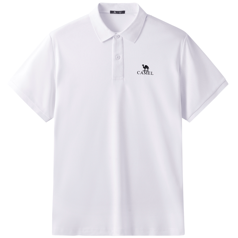 骆驼运动速干polo衫男士短袖2026透气翻领纯色时尚t恤男女款