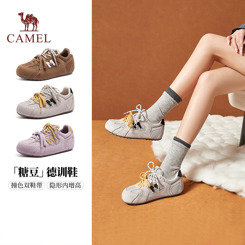 骆驼德训鞋女轻便复古休闲博肯鞋