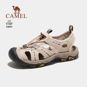 骆驼女鞋2024夏季新款包头沙滩鞋户外登山鞋运动凉鞋镂空休闲凉鞋