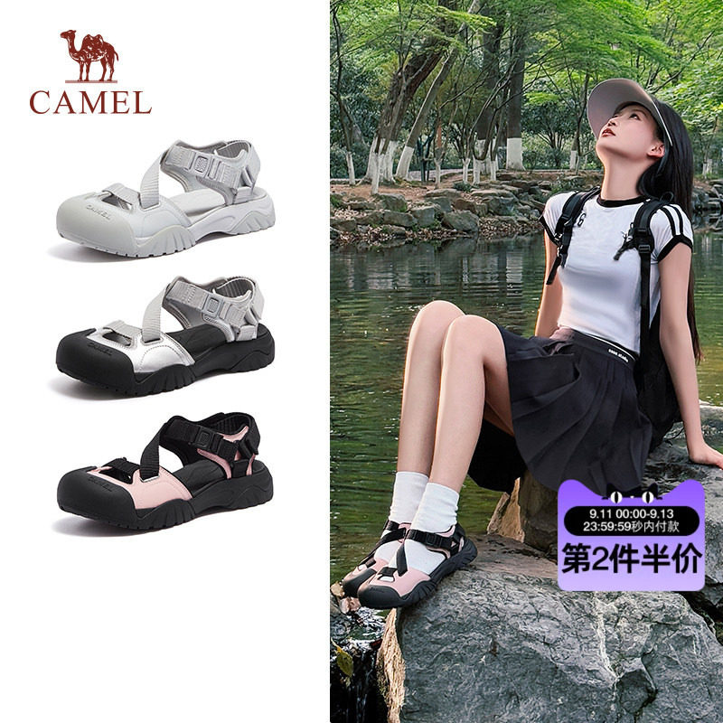 骆驼女鞋夏季包头凉鞋溯溪鞋女图片