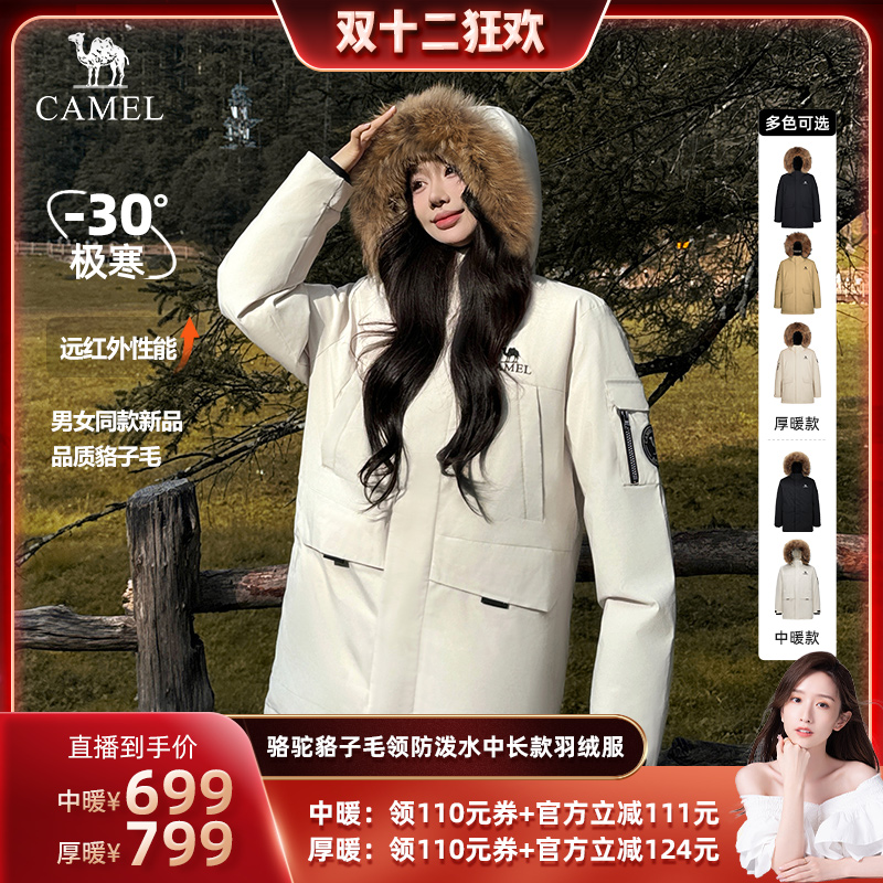 【晁然推荐】骆驼毛领工装羽绒服男加厚保暖户外休闲防寒外套