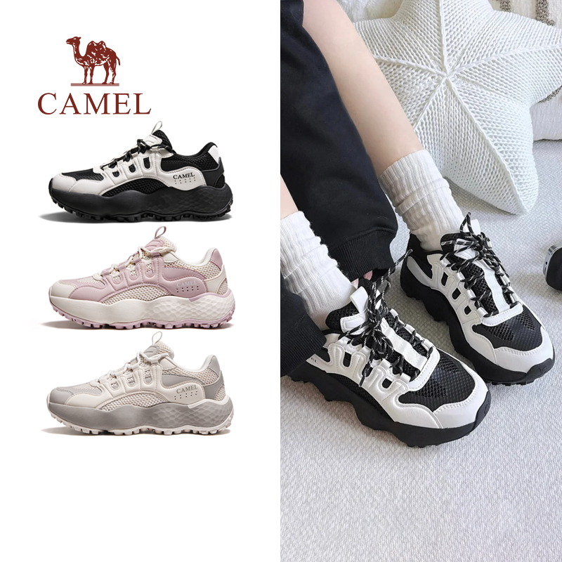骆驼运动鞋女防滑厚底休闲老爹鞋