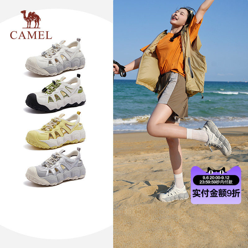 骆驼厚底增高凉鞋女户外溯溪鞋女图片
