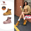 短靴时装 大黄靴登山鞋 骆驼山越马丁靴厚底女鞋 靴 迪丽热巴同款