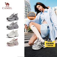 【迪丽热巴同款】骆驼银月老爹鞋女鞋2026新款户外复古加绒运动鞋