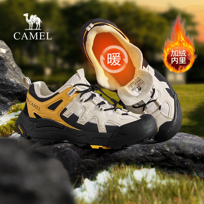 「云山2代」骆驼2025冬季男鞋加绒户外徒步登山鞋男休闲运动棉鞋