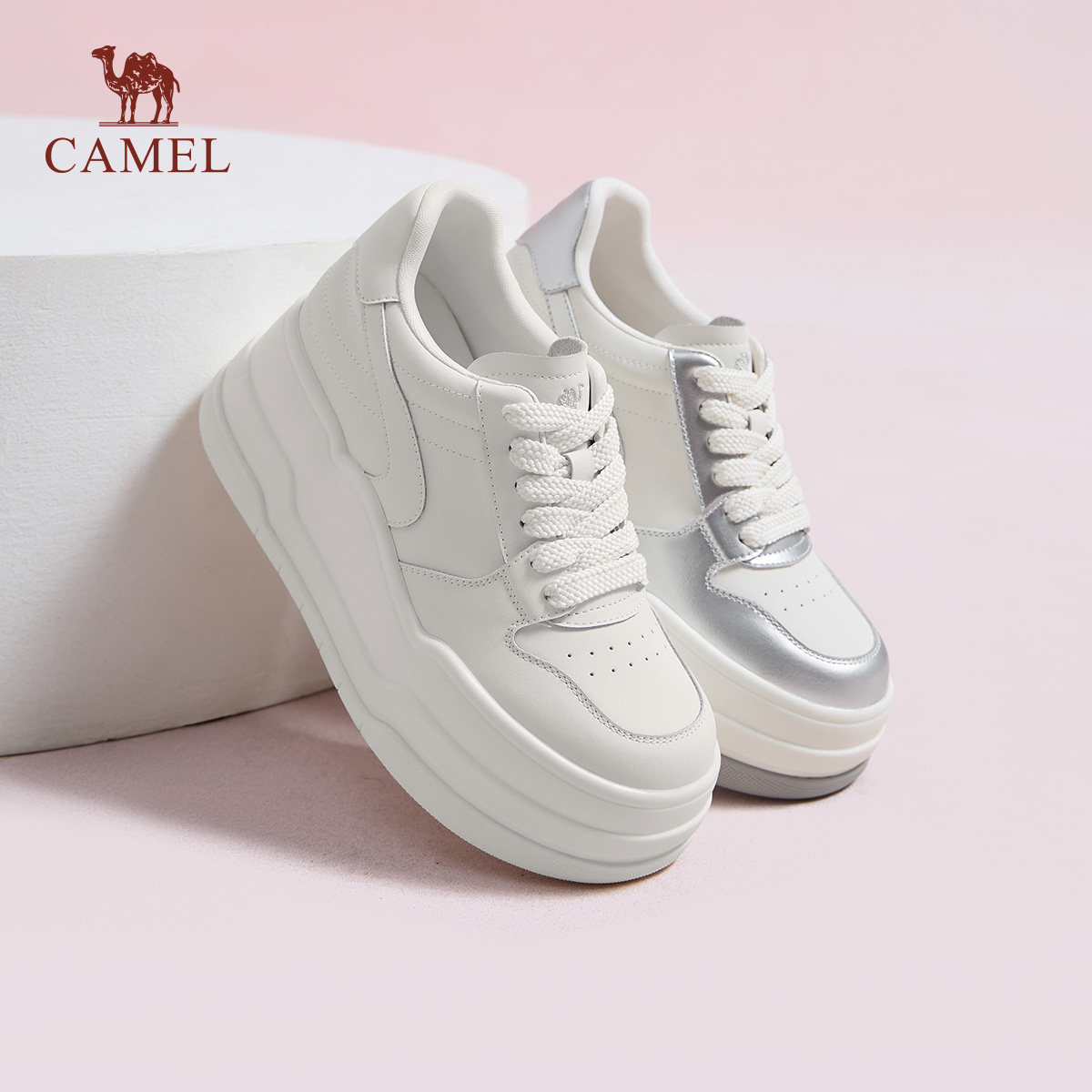 骆驼女鞋2025秋冬时尚百搭休闲鞋厚底休闲板鞋,女鞋,休闲板鞋,淘宝优惠券,粉丝福利购,淘宝优惠卷