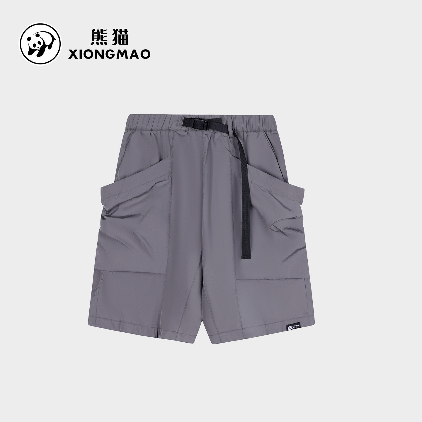 熊猫户外工装风多袋短裤男款2026春季新款宽松休闲速干机能运动裤