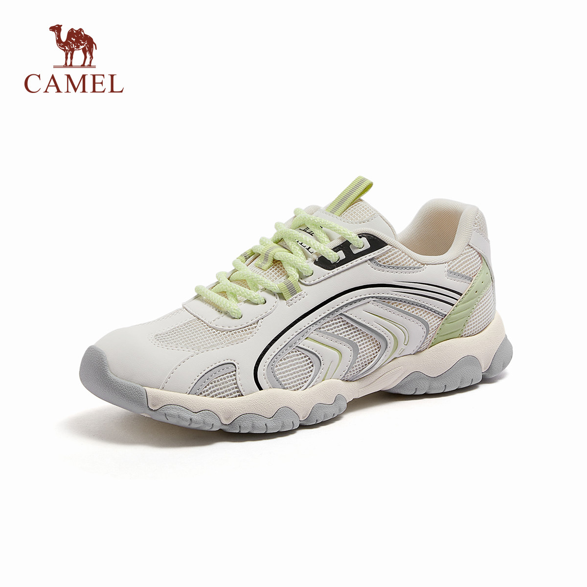 骆驼女鞋2026春季新款百搭休闲板鞋复古时尚百搭潮流德训鞋网面,女鞋,休闲板鞋,淘宝优惠券,粉丝福利购,淘宝优惠卷