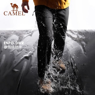 2025秋冬加绒保暖抗静电休闲长裤 男士 子 防泼水冲锋裤 骆驼男装