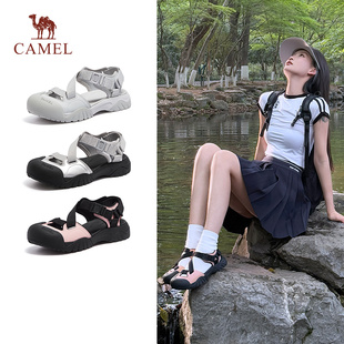 外穿镂空沙滩鞋 骆驼女鞋 女户外可踩水溯溪鞋 休闲包头凉鞋 2026夏季