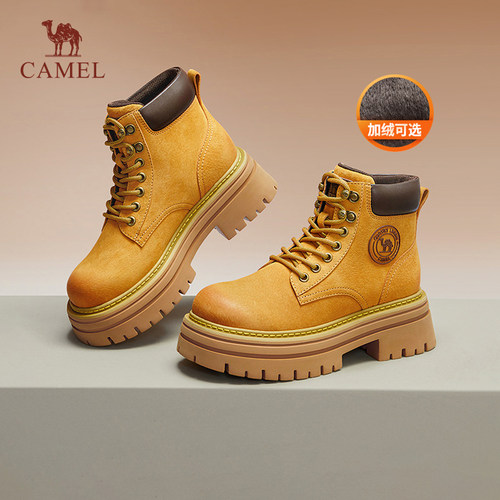 骆驼女鞋休闲百搭时装靴马丁靴