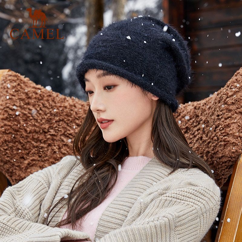 骆驼针织堆堆帽2026年女秋冬季月子防风冷帽加绒保暖毛线帽子,服饰配件/皮带/帽子/围巾,帽子,淘宝优惠券,粉丝福利购,淘宝优惠卷