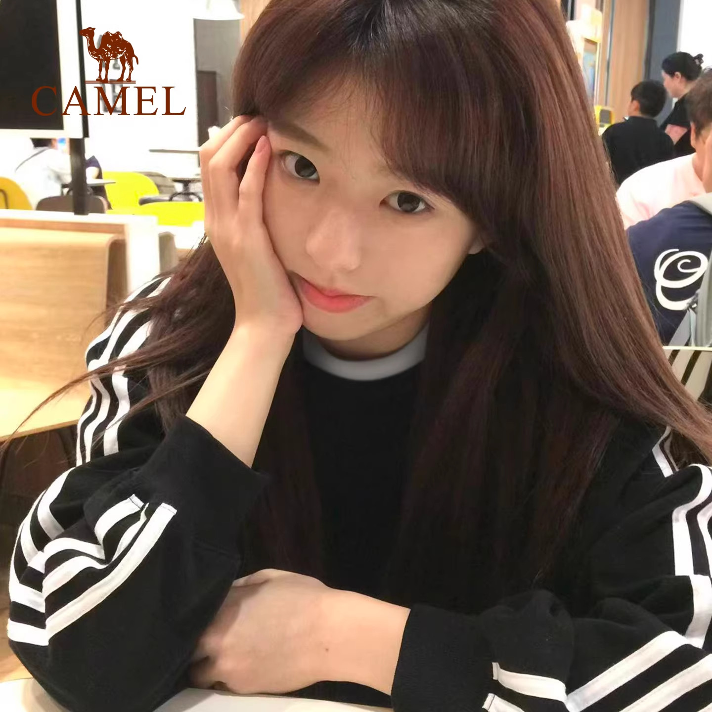 骆驼纯棉t神圆领长袖T恤女款秋冬户外休闲卫衣三条杠黑白色上衣男,户外/登山/野营/旅行用品,户外休闲衣,淘宝优惠券,粉丝福利购,淘宝优惠卷