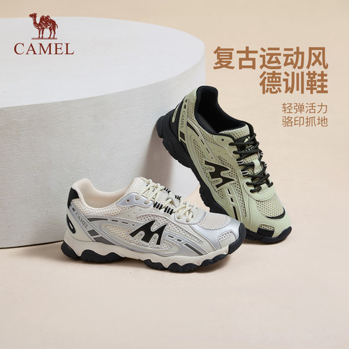 骆驼德训鞋女鞋2026早春新款户外网面透气运动鞋跑步鞋休闲板鞋