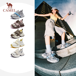 【清仓秒杀】骆驼女鞋2026春季厚底老爹鞋女增高休闲运动鞋