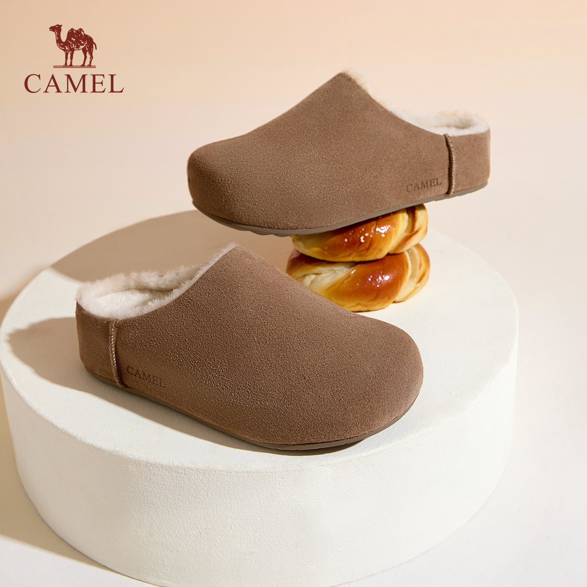 骆驼女鞋2025秋冬新款复古百搭增高时尚潮流勃肯鞋